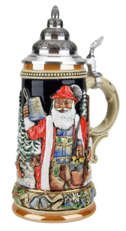 Alpine Santa And Silent Night Chapel Beer Stein