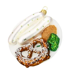 Bavarian Breakfast Glass Christmas Ornament