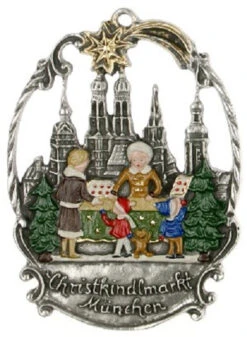 Munich Christmas Market German Pewter Christmas Ornament