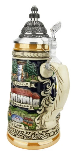Schwarzwald Black Forest German Beer Stein -German Beer Steins Sales Schwarzwald Black Forest German Beer Stein ZB1749996 Back SM 40285.1618343221